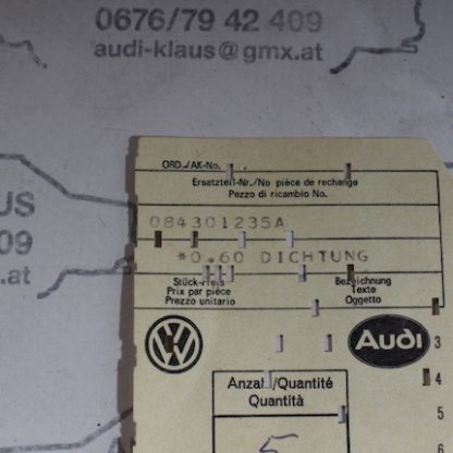 VW Golf/Jetta/Polo/Scirocco/1/2 Dichtung für Getriebedeckel 4-Gang Neu 084301235A – Bild 2