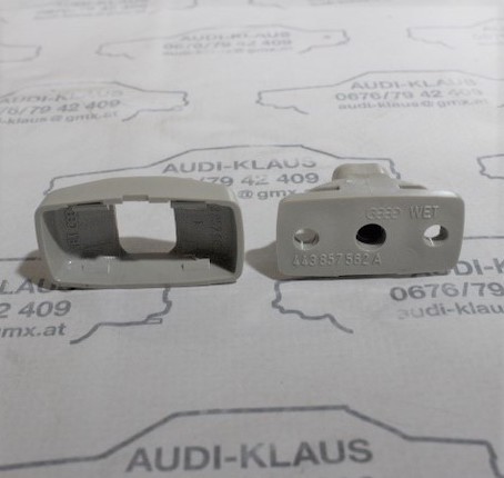 Audi 80/90 Typ 89 Sonnenblendenhalter weiß 443857562A - Audi-Klaus