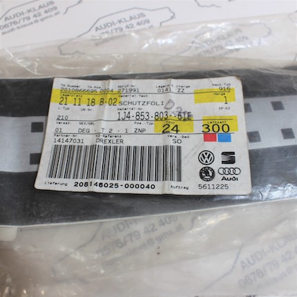 VW Golf 4 Schutzfolie "Special" NEU 1J4853803 – Bild 2