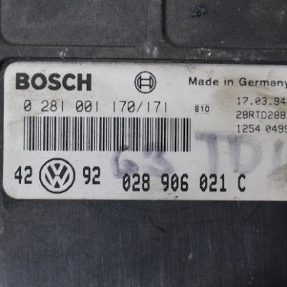 VW Golf 3/Vento/Cabrio 1,9 TDI Motorsteuergerät 028906021C/0281001170/171 – Bild 3