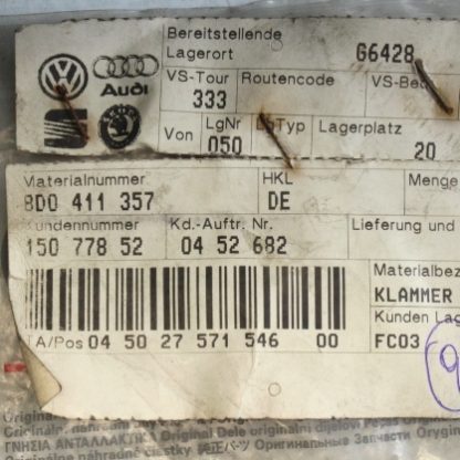 Vw/Audi Klammer NEU 8D0411357 – Bild 3