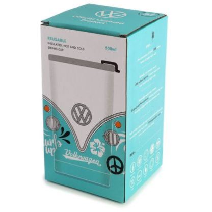 Volkswagen Edelstahl VW T1 Camper Surf Adventure Getränkebecher blau 300ml – Bild 2