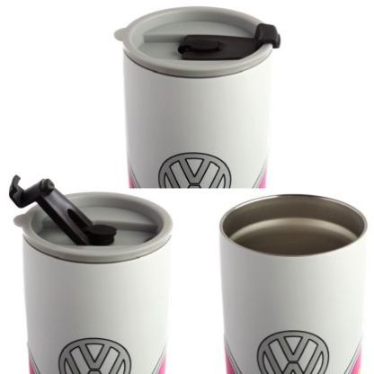 Volkswagen Edelstahl VW T1 Camper Surf Adventure Getränkebecher pink 300ml – Bild 9