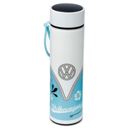 Volkswagen VW T1 Bulli Surf Thermo-Isolier-Edelstahl Trinkflasche mit Digital Thermometer 450ml