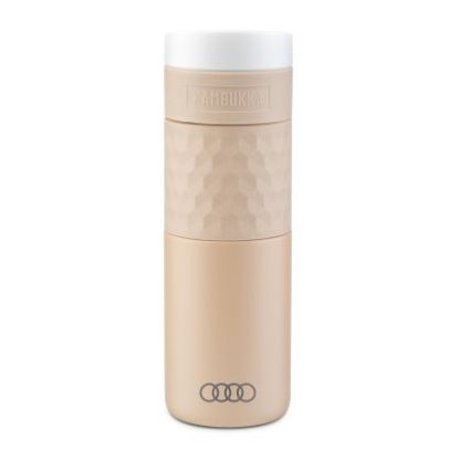 Original Audi Sport Trinkflasche Isolierflasche Ringe Logo 500ml beige NEU