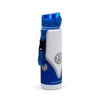 Volkswagen VW T1 Camper Bus Pop Top 600ml Bruchsichere Wasserflasche Blau – Bild 8