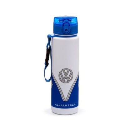 Volkswagen VW T1 Camper Bus Pop Top 600ml Bruchsichere Wasserflasche Blau
