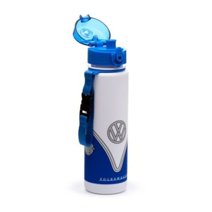 Volkswagen VW T1 Camper Bus Pop Top 600ml Bruchsichere Wasserflasche Blau – Bild 7