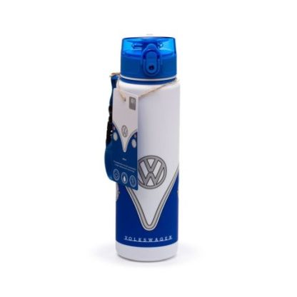 Volkswagen VW T1 Camper Bus Pop Top 600ml Bruchsichere Wasserflasche Blau – Bild 5