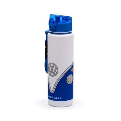 Volkswagen VW T1 Camper Bus Pop Top 600ml Bruchsichere Wasserflasche Blau – Bild 4