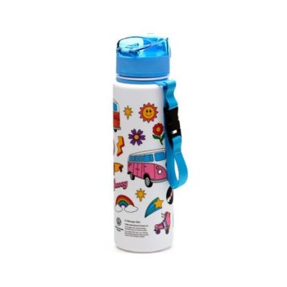 Volkswagen VW T1 Camper Bus Retro Pop Top 600ml Bruchsichere Wasserflasche – Bild 11