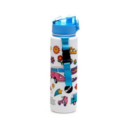 Volkswagen VW T1 Camper Bus Retro Pop Top 600ml Bruchsichere Wasserflasche – Bild 12