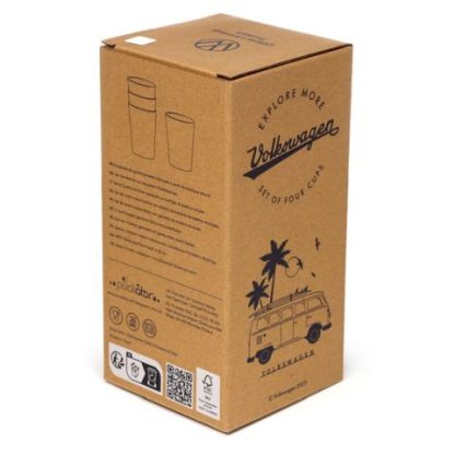 Volkswagen VW T1 Bulli Explore 4er Set Picknickbecher RPET 450ml – Bild 3