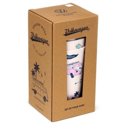 Volkswagen VW T1 Bulli Explore 4er Set Picknickbecher RPET 450ml – Bild 2
