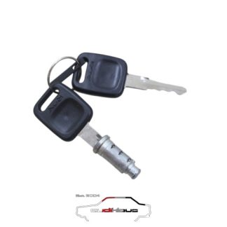 Audi 80/90/B3/B4/Cabrio/Coupe/Typ 89/100/200/C3 Schließzylinder mit 2 Schlüssel NOS 443857113A