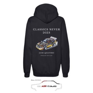 CLASSICS NEVER DIES HOODIE – POWERED BY AUDI KLAUS