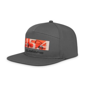 Original Audi Snapback Cap quattro 45.4 Logo Basecap Baseballkappe Baseballcap grau