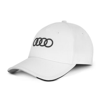 Original Audi Cap Basecap Baseballkappe Ringe Logo Baseballcap Mütze weiß
