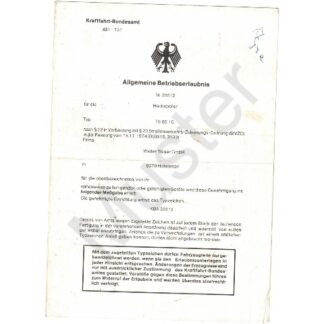 Gutachten Treser Heckspoiler Audi Typ85/81 KBA 35512