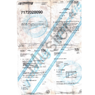 TÜV Gutachten mattig Scheinwerferblende Typ VX- GOBS- 02/ VW Golf 4