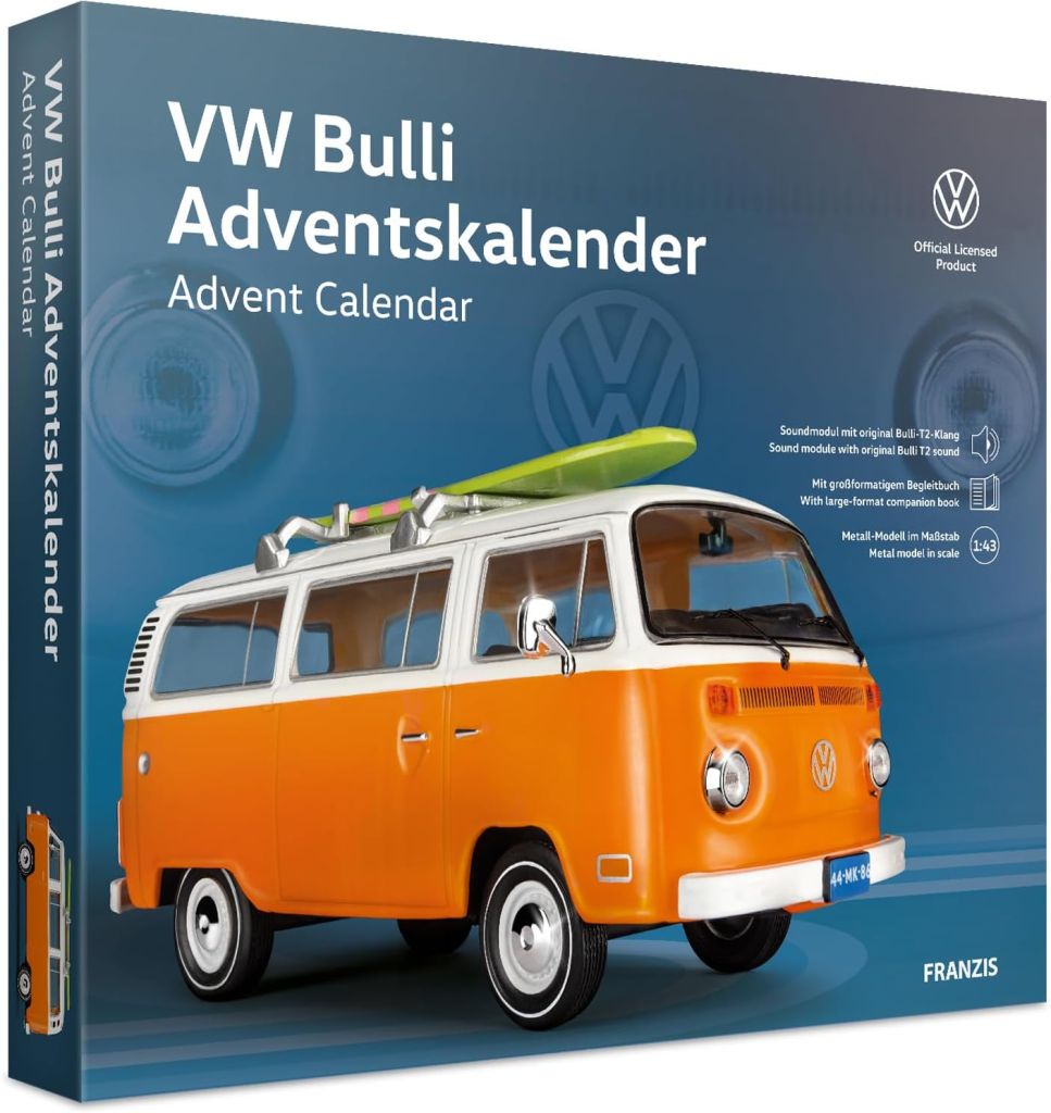 Adventskalender VW Bulli, Modellbausatz mit Soundmodul: VW Bulli Advent Calendar