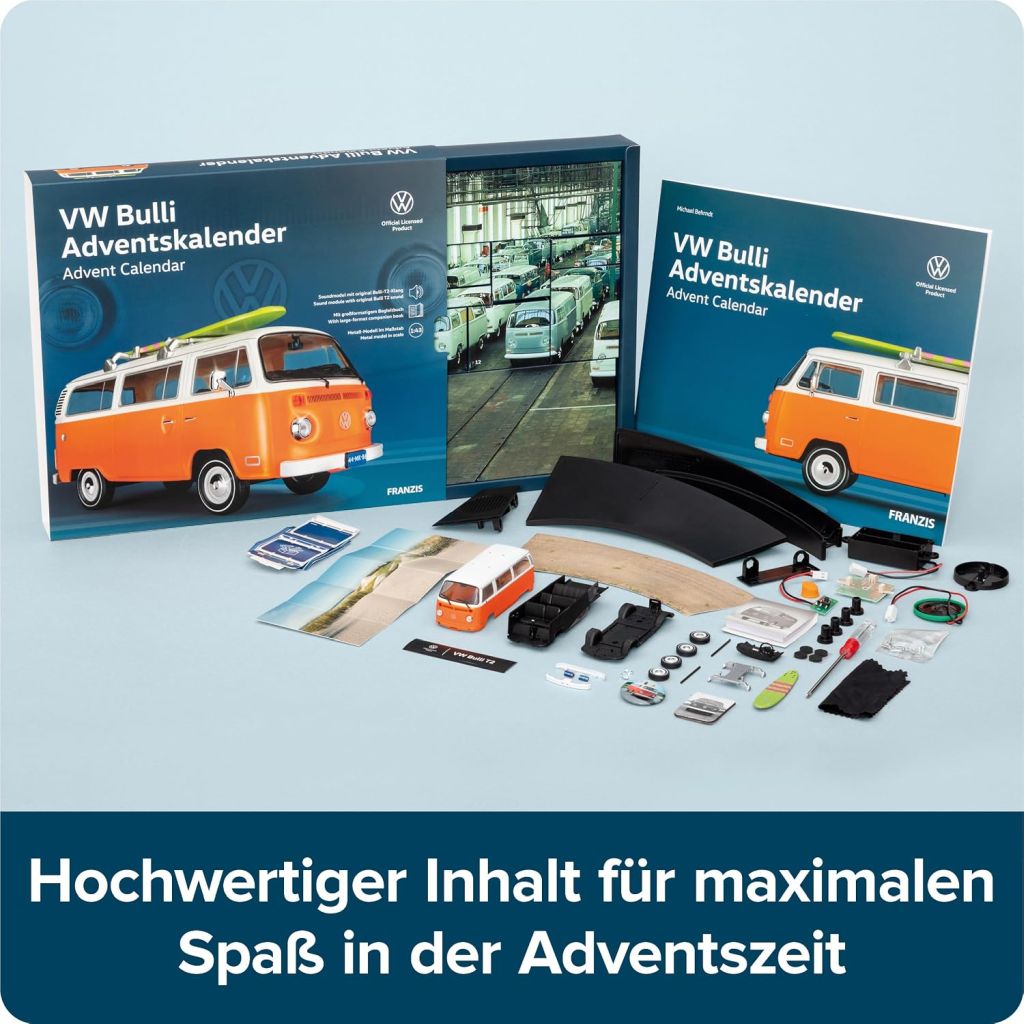 Adventskalender VW Bulli, Modellbausatz mit Soundmodul: VW Bulli Advent Calendar – Bild 4