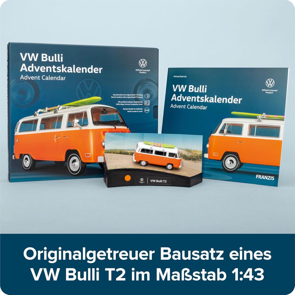 Adventskalender VW Bulli, Modellbausatz mit Soundmodul: VW Bulli Advent Calendar – Bild 3